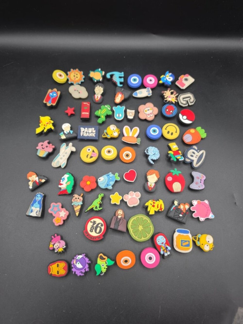 Jibbitz and Croc Charms Assorted Lot Of 66 Pokemon Harry Potter Marvel